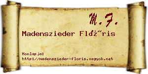 Madenszieder Flóris névjegykártya